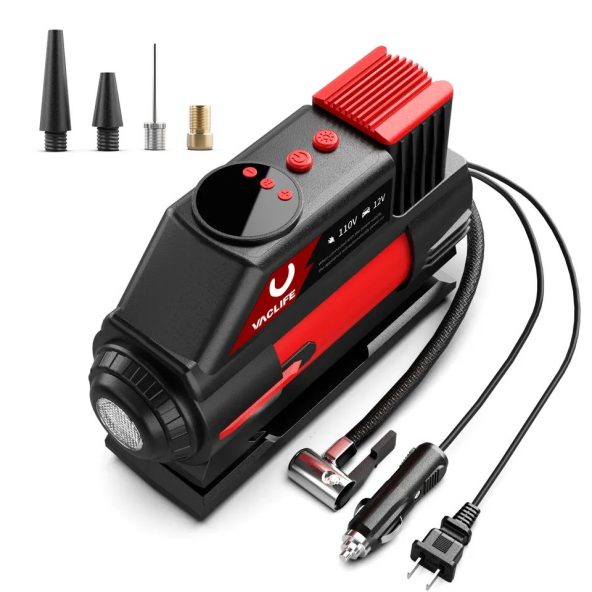 Kompresor, pompka samochodowa 12V-220V z latarką LED