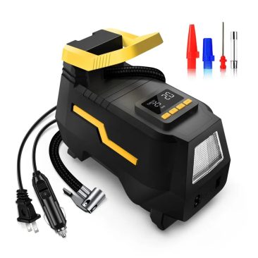 Pompka samochodowa, do piłki, roweru, materaca, pompowanych zabawek Air Essence 120W, 220v-12V z latarką LED