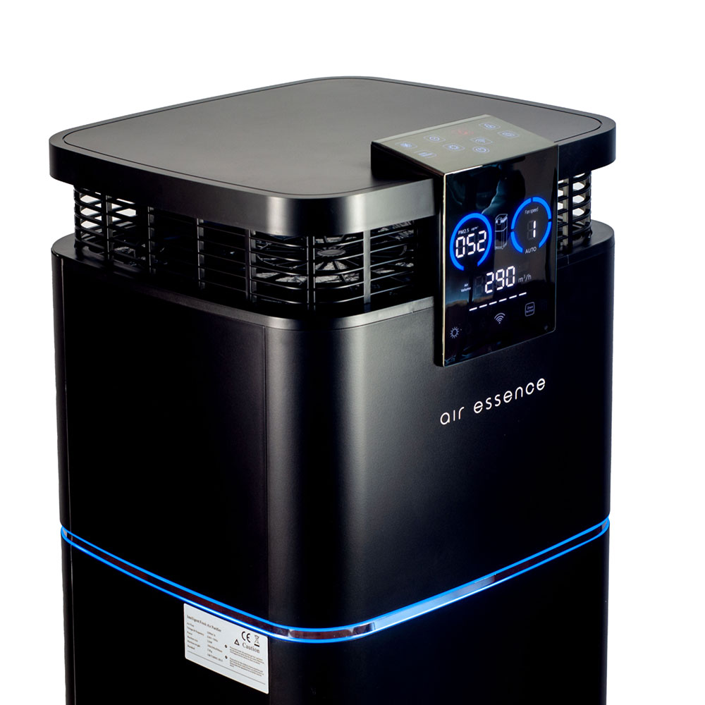 Oczyszczacz powietrza z nawilżaczem Air Essence™ Cyclone Black Max, 150-170m2, dotykowy 7 calowy wyświetlacz LCD, Sterylizator UVC - ze zwrotu - obrazek 9