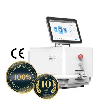 Air Essence™ Fluxion F2 to białe urządzenie medyczne do usuwania tatuaży z ekranem dotykowym, znakiem CE, dwiema złotymi plakietkami (