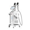 Air Essence™ HIBODY MAX+ to nowoczesne, białe urządzenie medyczne na kółkach z ekranem dotykowym i dwiema końcówkami, wykorzystywane do modelowania sylwetki, wyszczuplania i stymulacji mięśni (HIEMT) w zabiegach kosmetycznych lub dermatologicznych.