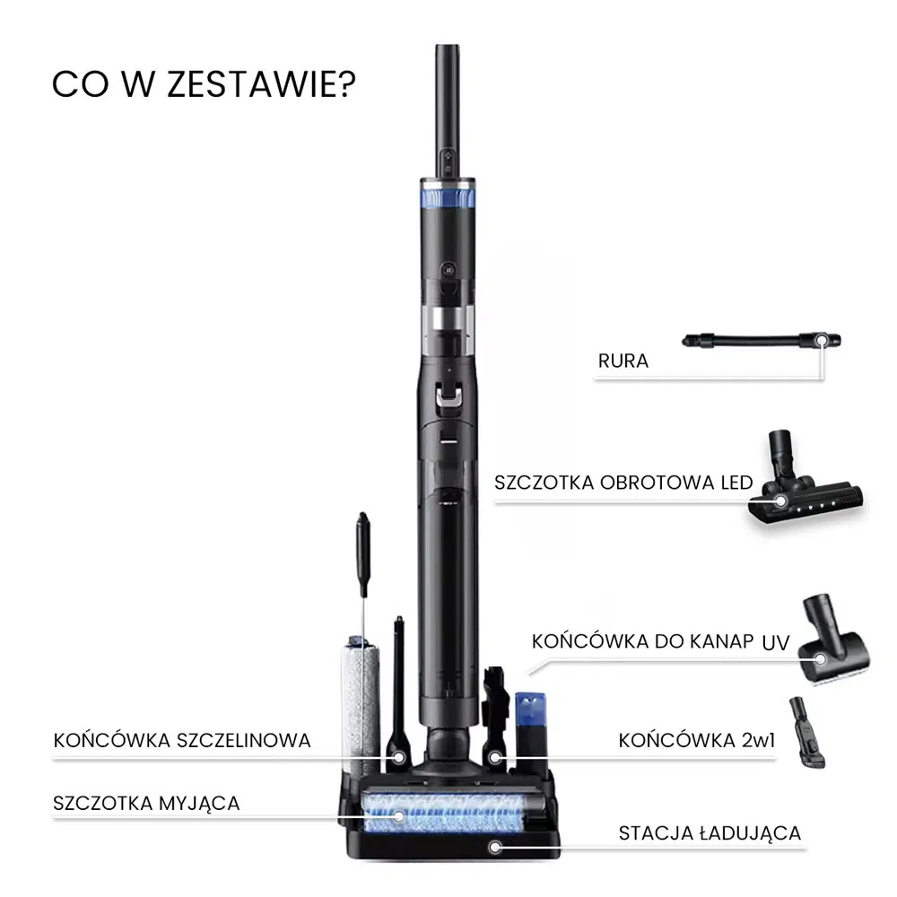 Stojący Odkurzacz Myjący, Bezprzewodowy 7w1, Air Essence™ Typhoon (Tajfun) Drive Jet - obrazek 25