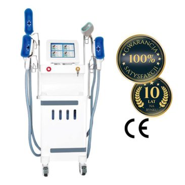 Air Essence™ Cryo XCool Plus, medyczne urządzenie estetyczne do kriolipolizy, wyszczuplania i modelowania sylwetki, wyposażone w cyfrowy wyświetlacz, wiele końcówek, cztery węże, znak CE oraz odznaki 