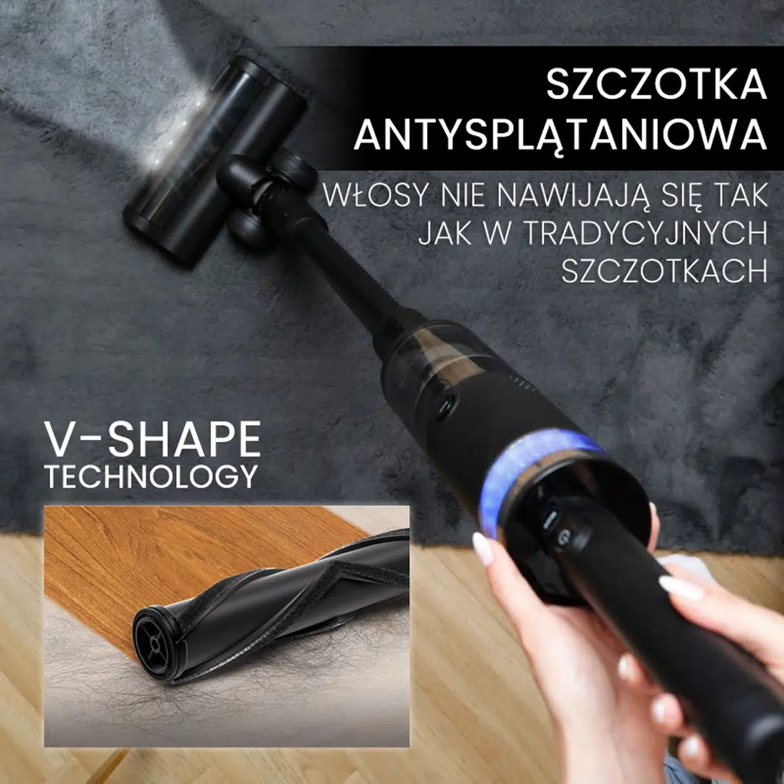 Stojący Odkurzacz Myjący, Bezprzewodowy 7w1, Air Essence™ Typhoon (Tajfun) Drive Jet - obrazek 12