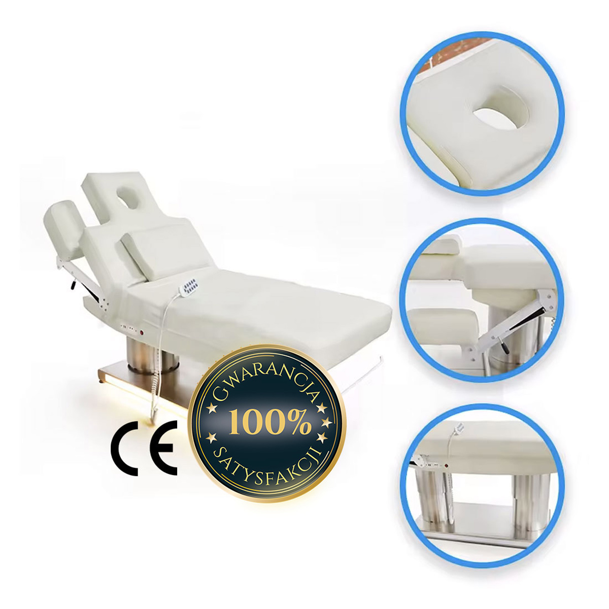 Elektryczne łóżko kosmetyczne Air Essence™ MT22-01, stół do masażu z funkcją podgrzewania - obrazek 2