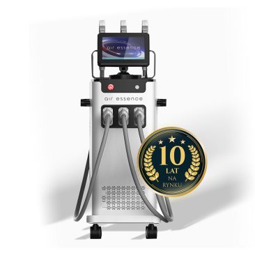 System Air Essence™ LunaSheer MAX1 3w1 SHR, IPL, laser neodymowy NDYAG posiada nowoczesny ekran z napisem 