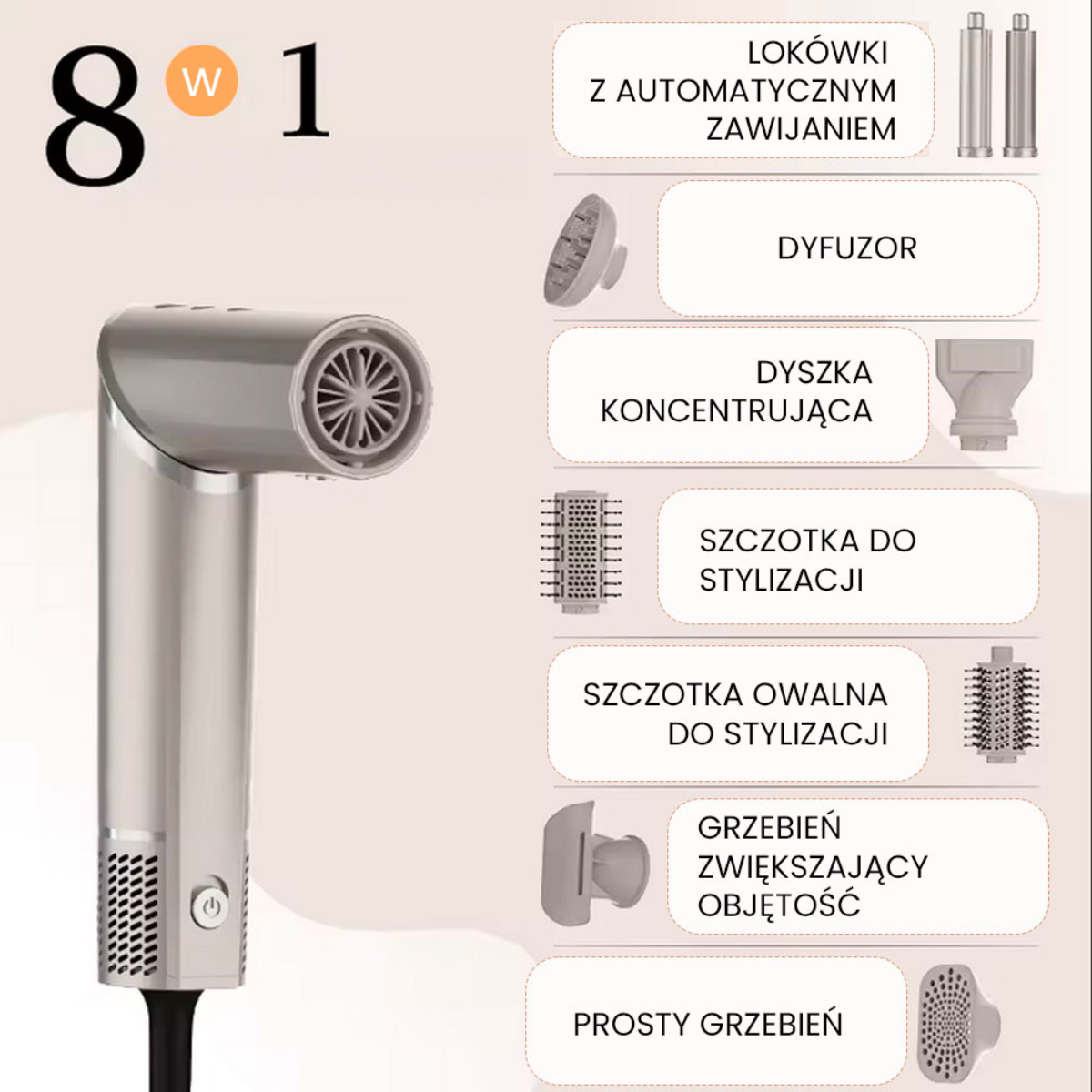 Air Essence™ Aurora Gold, suszarka do włosów, styler do stylizacji włosów - obrazek 3