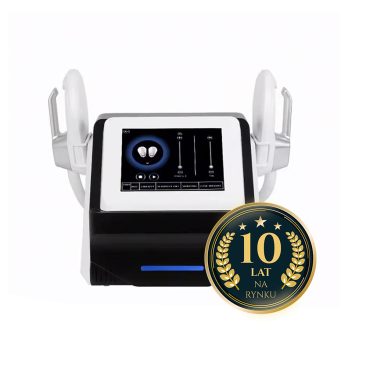 Air Essence™ WindSculpt S3 stymulator mięśni HIEMT do modelowania sylwetki, kompaktowe urządzenie z ekranem dotykowym i dwoma aplikatorami zabiegowymi.