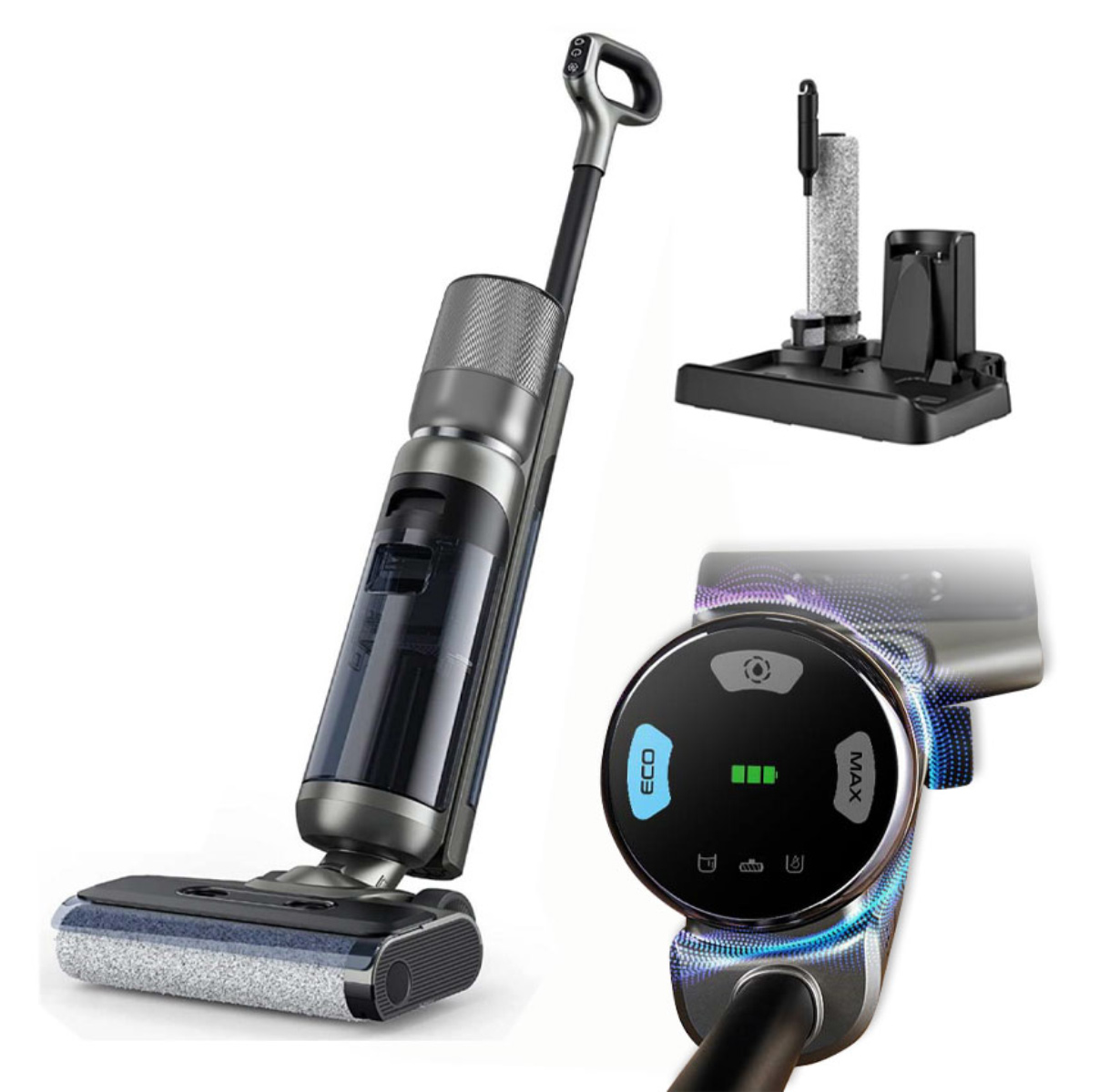 Myjący, stojący i bezprzewodowy odkurzacz z automatycznym napędem Air Essence™ Monsun Drive Jet