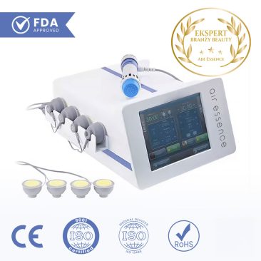 Air Essence™ Vortex V6+ to profesjonalne urządzenie łączące elektromagnetyczną falę uderzeniową skupioną oraz prądy EMS, przeznaczone do pracy w fizjoterapii i terapii tkanek miękkich. Oznaczenia CE, ISO oraz RoHS potwierdzają zgodność z normami jakości i bezpieczeństwa dla zastosowań gabinetowych.