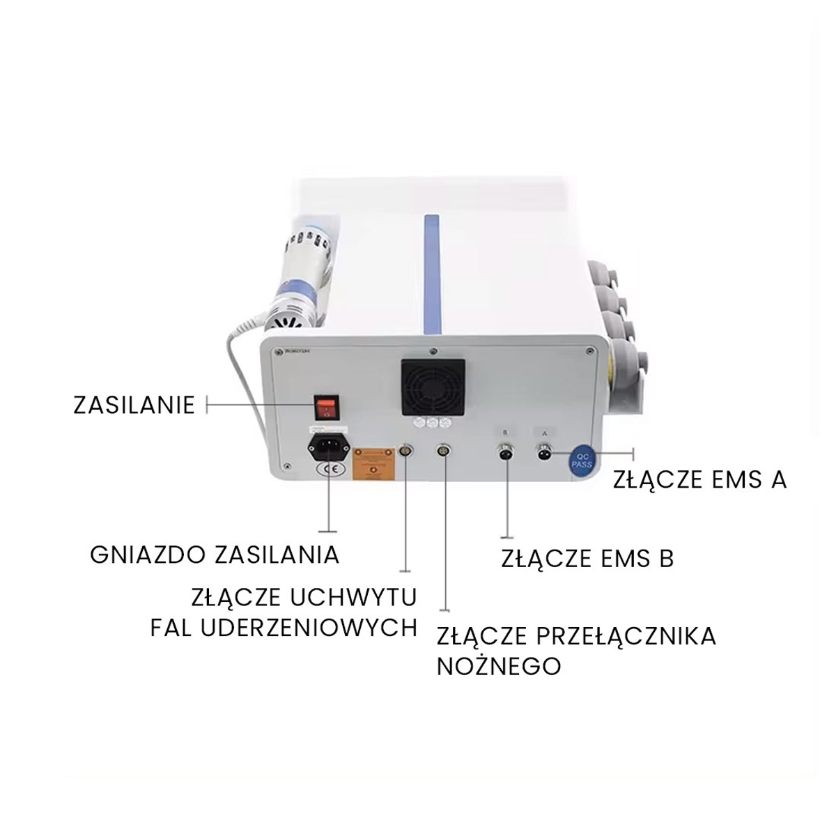 Air Essence™ Vortex V6+ to zaawansowane urządzenie łączące elektromagnetyczną falę uderzeniową skupioną oraz prądy EMS, wykorzystywane w fizjoterapii do pracy z tkankami miękkimi, terapii przeciążeń mięśni oraz wsparcia procesów regeneracyjnych.