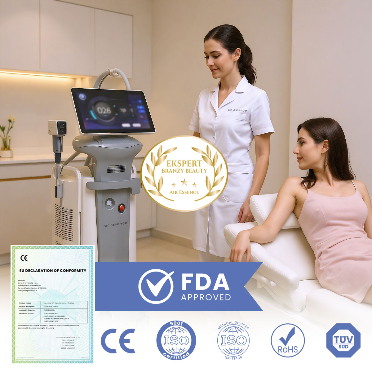 Air Essence™ Harmattan H3 laser diodowy do depilacji usuwanie owłosienia - obrazek 2