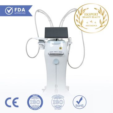Air Essence™ Endermovac D3 urządzenie do endermologii i masażu próżniowego z rolkami do wyszczuplania ciała z ekranem dotykowym i aplikatorami grafika z oznaczeniami CE ISO RoHS FDA Approved oraz wyróżnieniem ekspert branży beauty