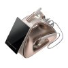 Aparat Air Essence™ HIFU 12D do liftingu twarzy i ciała, eleganckie, nowoczesne urządzenie kosmetyczne w kolorze metalicznego różowego złota z dużym czarnym ekranem z napisem "air essence" i dołączonymi kablami, przeznaczone do zabiegów liftingujących twarz i ciało.