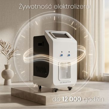 Inhalator wodoru Euria E3 z elektrolizerem o żywotności do 12 000 godzin