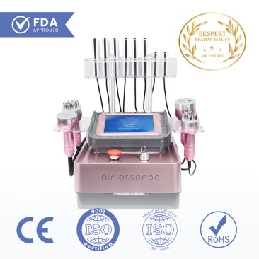 Wielofunkcyjne urządzenie do kawitacji, fale rf, windscrub s3, zdjęcie produktowe na białym tle z certyfikatami zgodności CE i FDA