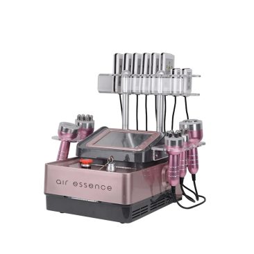 Różowe, wielofunkcyjne urządzenie do kawitacji, fale rf, windscrub s3, zdjęcie produktowe na białym tle