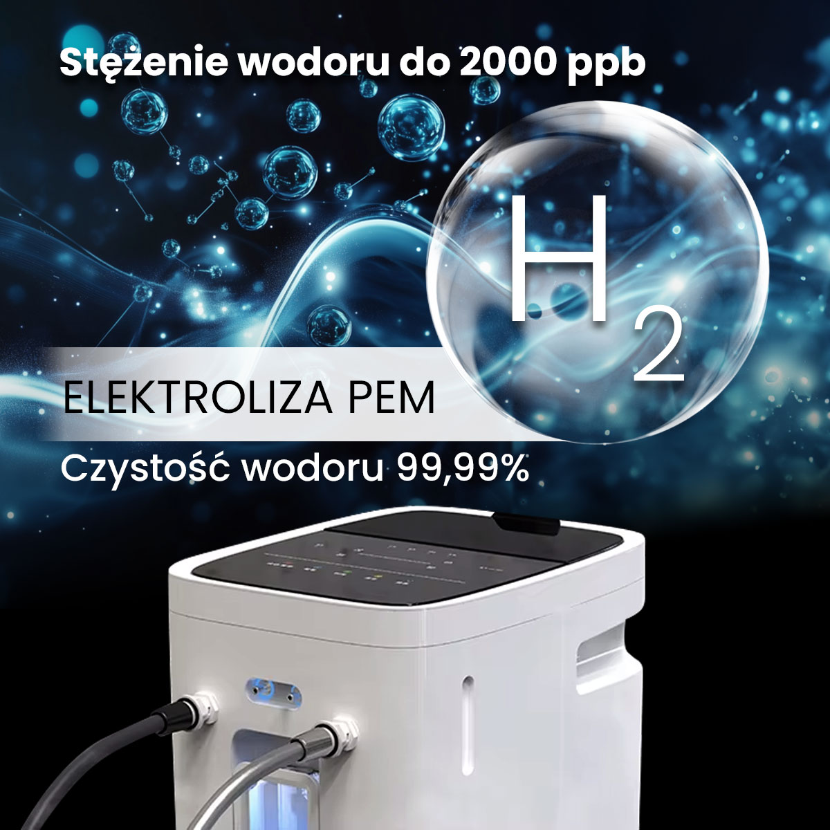 Air Essence™ Euria E2 - inhalator wodoru 300ml H2, 450ml H2 + O2 - obrazek 4