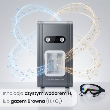 Inhalator wodoru Air Essence Euris E6 do inhalacji czystym wodorem H2 lub gazem Browna