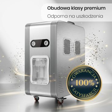 Inhalator wodoru Euria E6 z trwałą, odporną na uszkodzenia obudową klasy premium, zaprojektowany do długotrwałego użytkowania