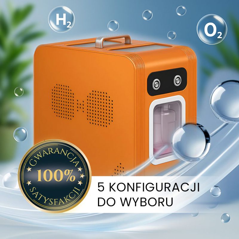 Air Essence™ Euria E5 - inhalator wodoru 1500ml, 2000ml, 3000ml, 4500ml, 6000ml, H2 + O2 gaz Browna - obrazek 4