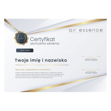  Imienny certyfikat szkolenie online z podstawowej obsługi urządzenia