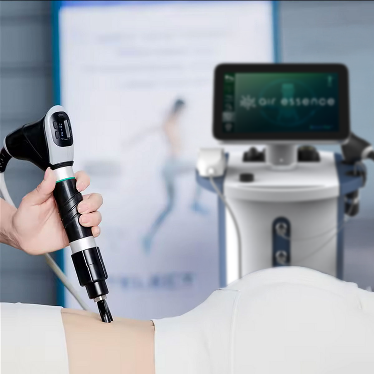 Air Essence™ Vortex V3 - 3 w 1, fala uderzeniowa pneumatyczna, elektroterapia (TENS/IFC), ultradźwięki - obrazek 5