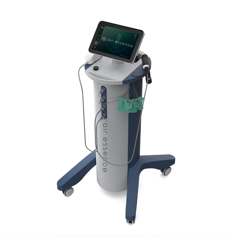 Air Essence™ Vortex V3 - 3 w 1, fala uderzeniowa pneumatyczna, elektroterapia (TENS/IFC), ultradźwięki - obrazek 4