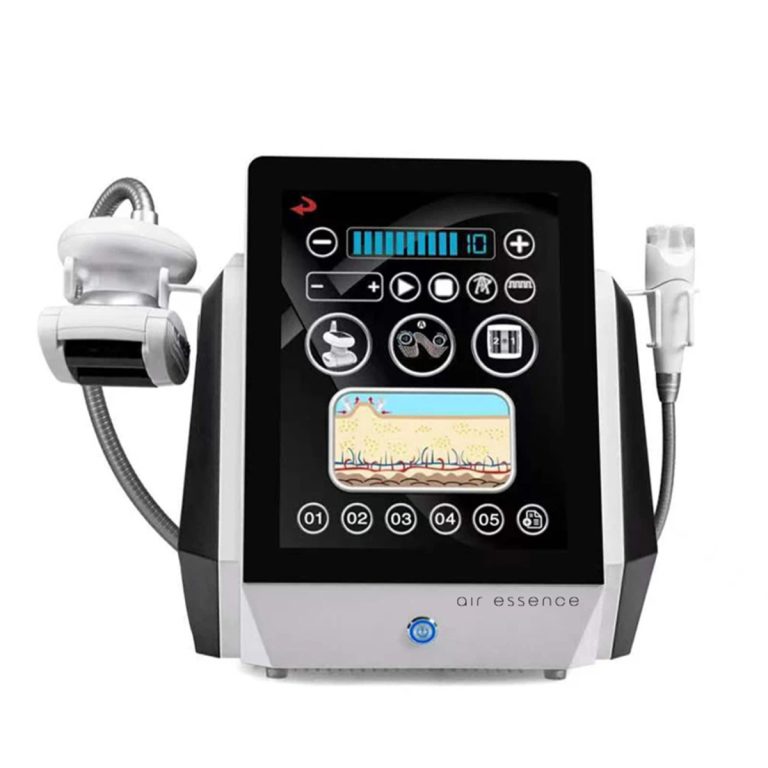 Panel sterowania urządzenia Air Essence™ Endermovac D2 endermologia urządzenie do masażu próżniowego z rolkami lipomasaż z ekranem dotykowym oraz podłączonym aplikatorem zabiegowym