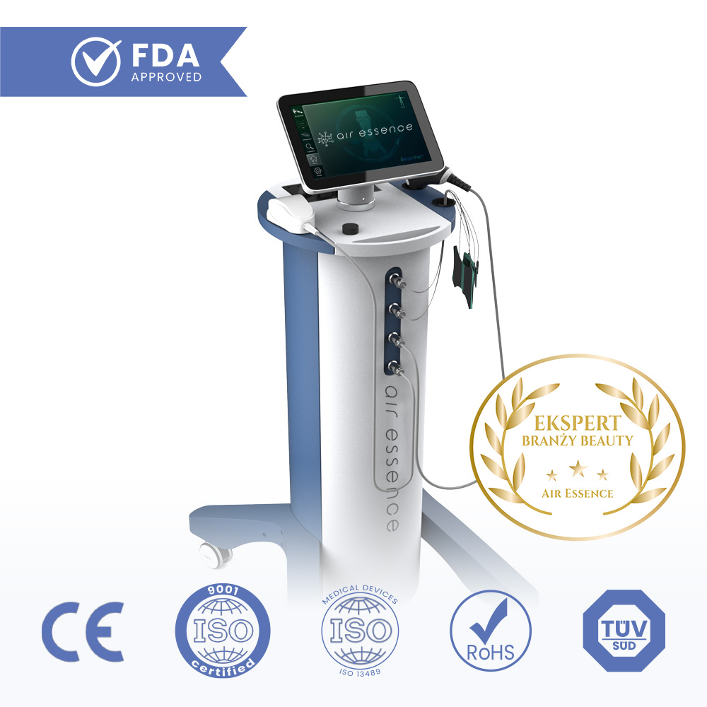 Air Essence™ Vortex V3 - 3 w 1, fala uderzeniowa pneumatyczna, elektroterapia (TENS/IFC), ultradźwięki - obrazek 2