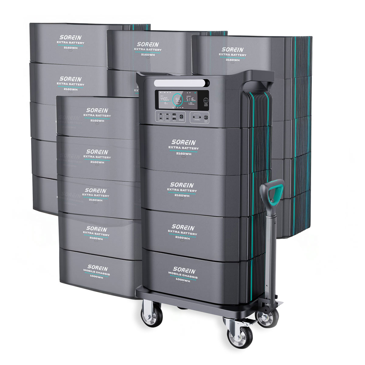Przenośna modułowa stacja zasilania Air Essence™ Sorein A50 EcoCharge generator energii 50 kWh bank energii