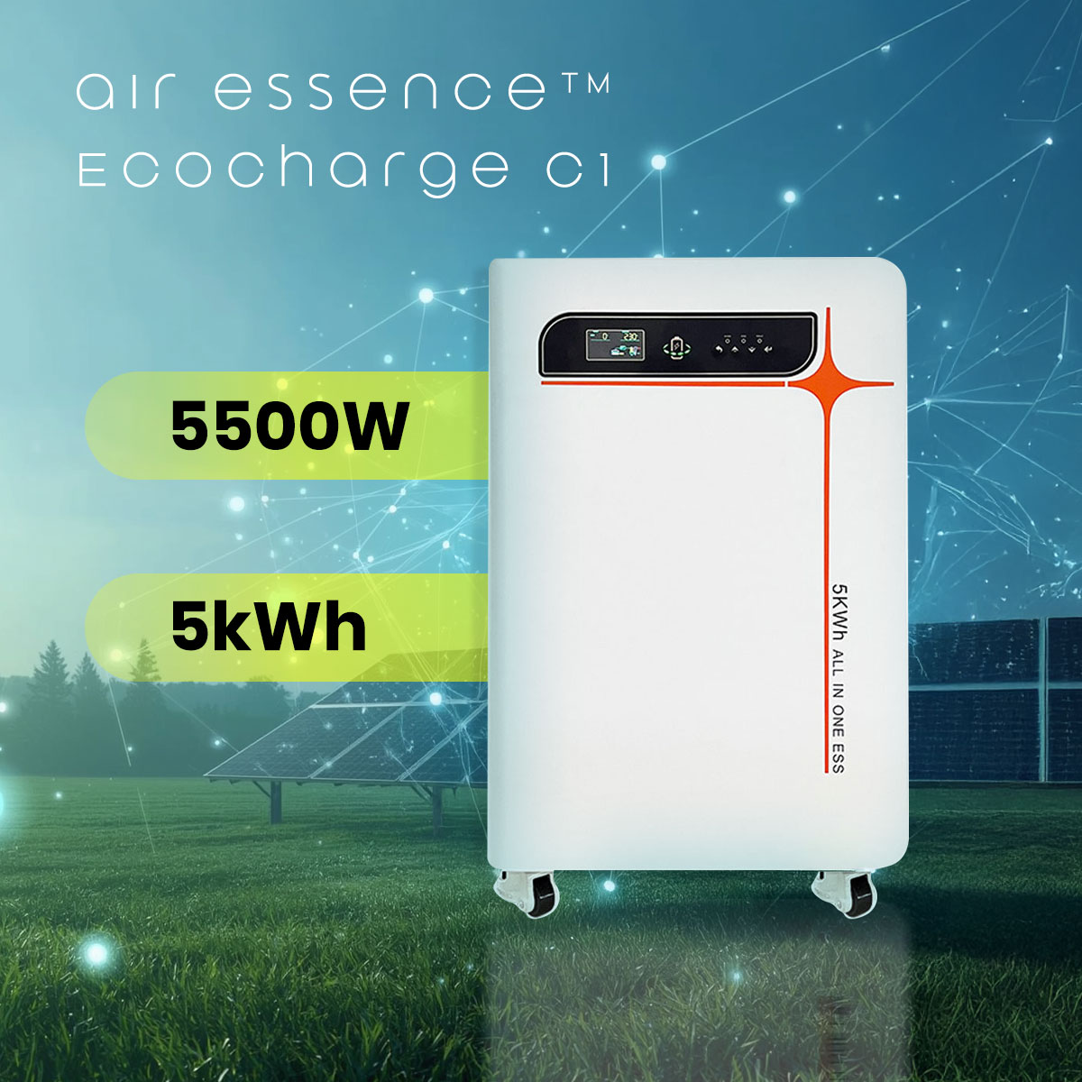 Przenośna modułowa stacja zasilania Air Essence™ EcoCharge C1 generator bank energii 5500 W / 5 kWh - obrazek 2
