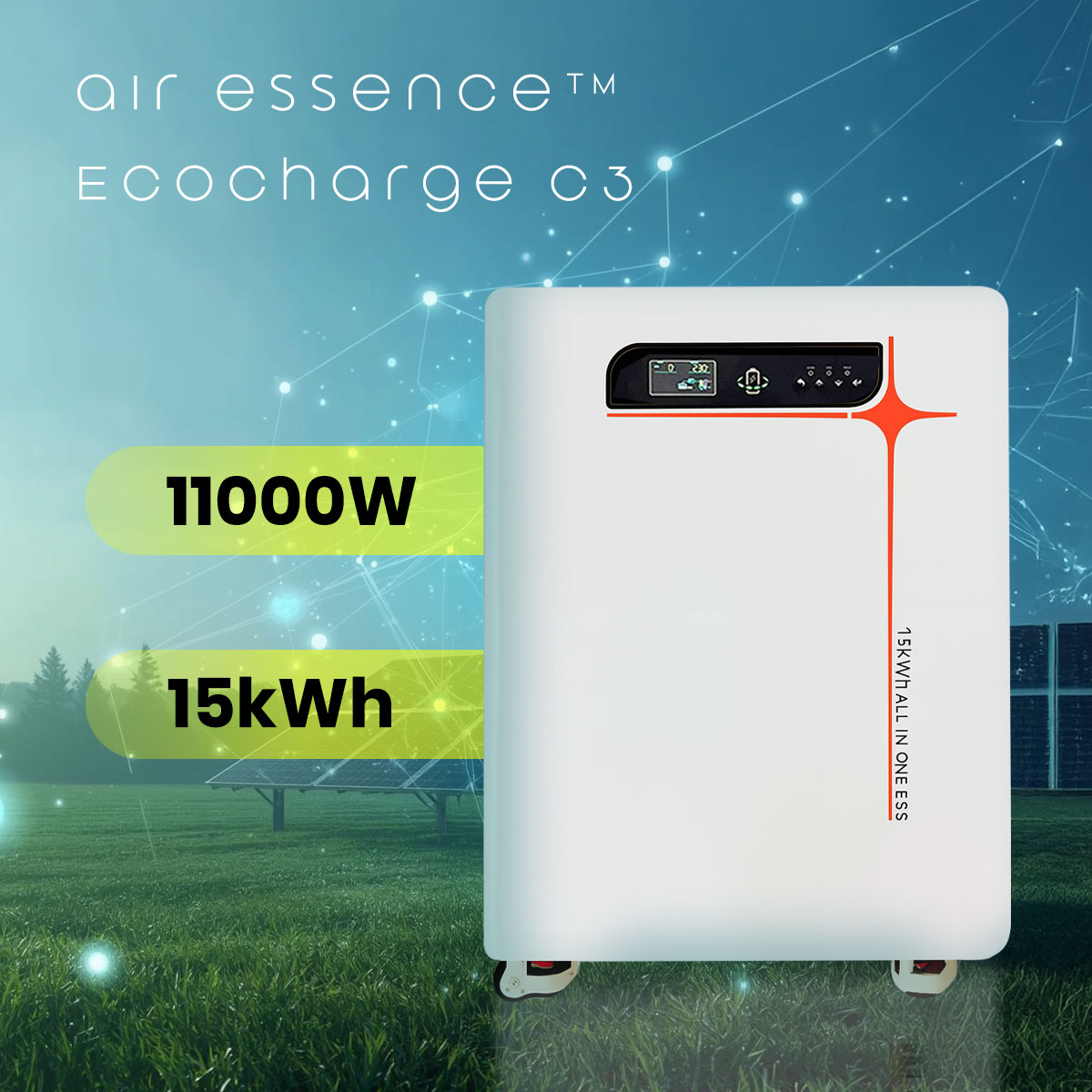 Przenośna modułowa stacja zasilania Air Essence™ EcoCharge C3 generator bank energii 11000 W / 15 kWh - obrazek 2