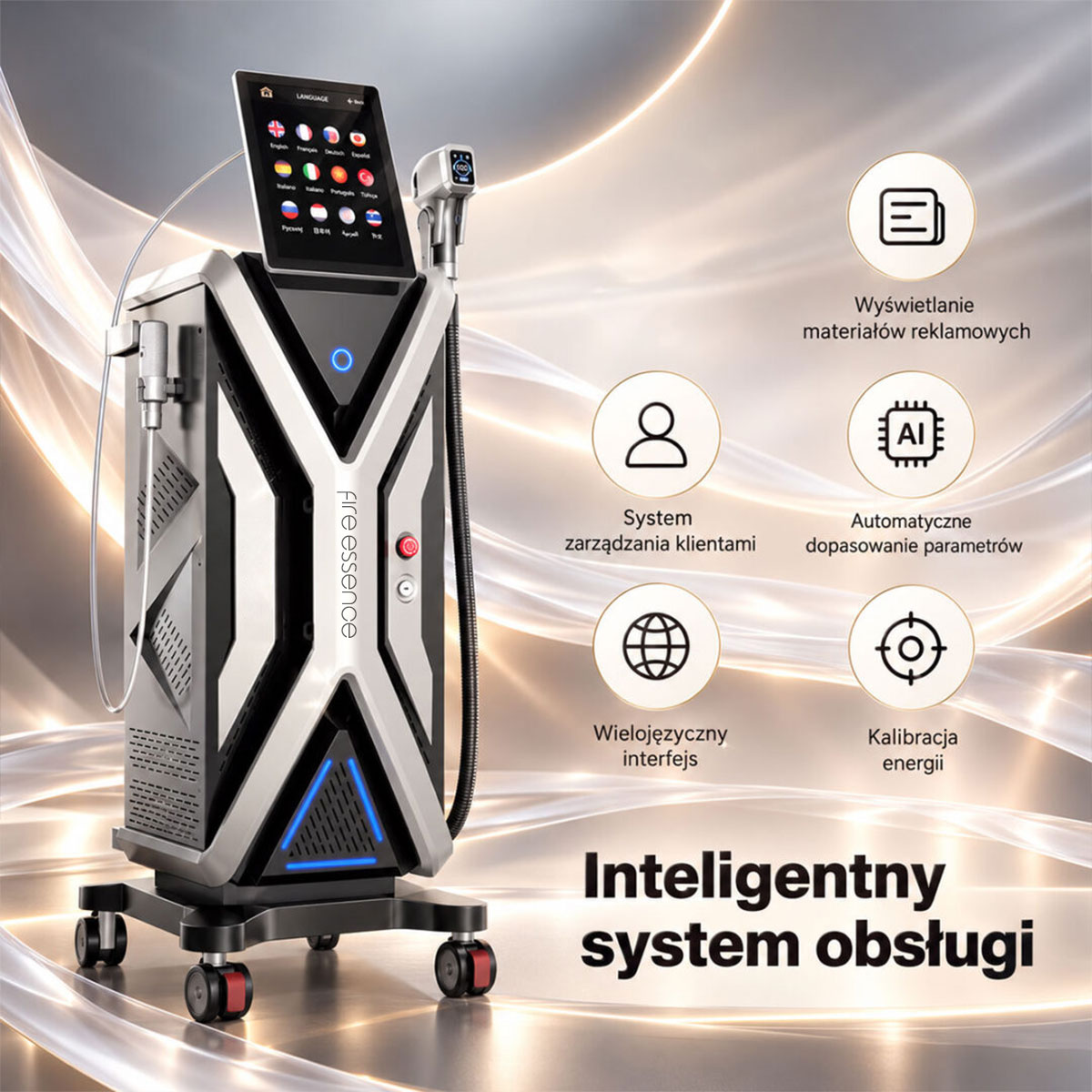 Laser diodowy Harmattan H1 do depilacji usuwanie owłosienia Fire Essence series | by Air Essence™ - obrazek 3
