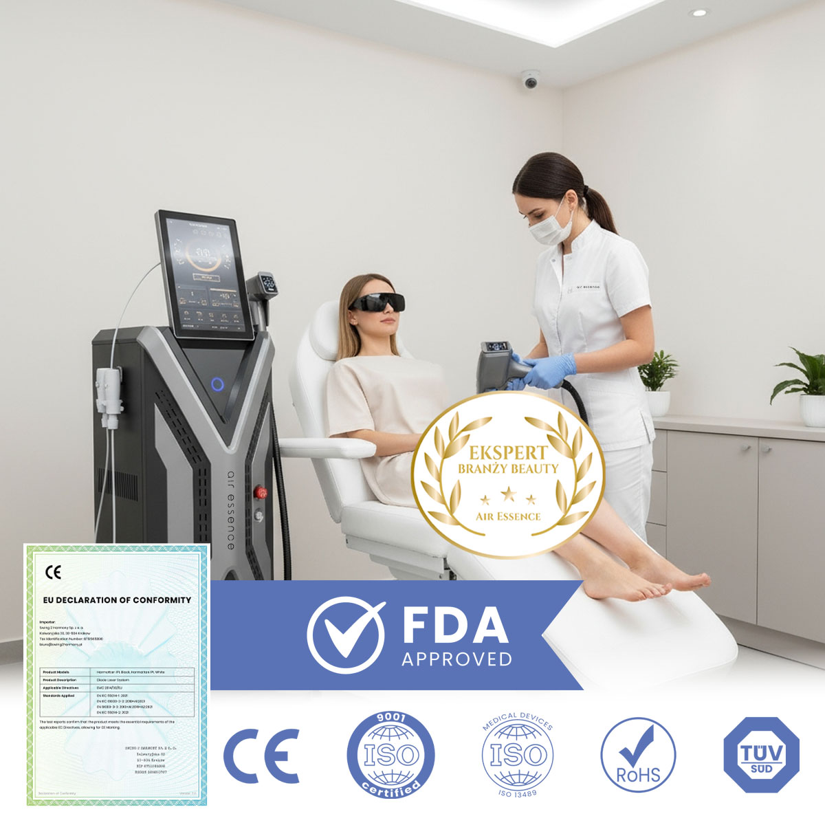 Air Essence™ Harmattan H1 laser diodowy do depilacji usuwanie owłosienia - obrazek 2