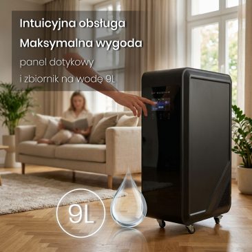 Inhalator wodoru Euria E7 z panelem dotykowym i zbiornikiem na wodę 9L