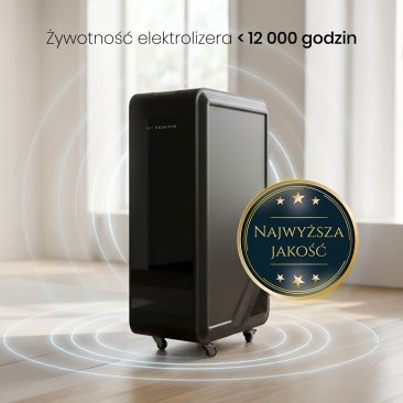 Inhalator wodoru Euria E7 z elektrolizerem o żywotności do 12 000 godzin