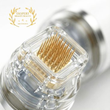 Kartridż mikroigłowy RF z pozłacanymi igłami do urządzeń Air Essence™ Ventys. Wysokiej jakości, sterylna końcówka do mezoterapii mikroigłowej, przeznaczona do intensywnej stymulacji kolagenu, liftingu i poprawy napięcia skóry twarzy oraz ciała.