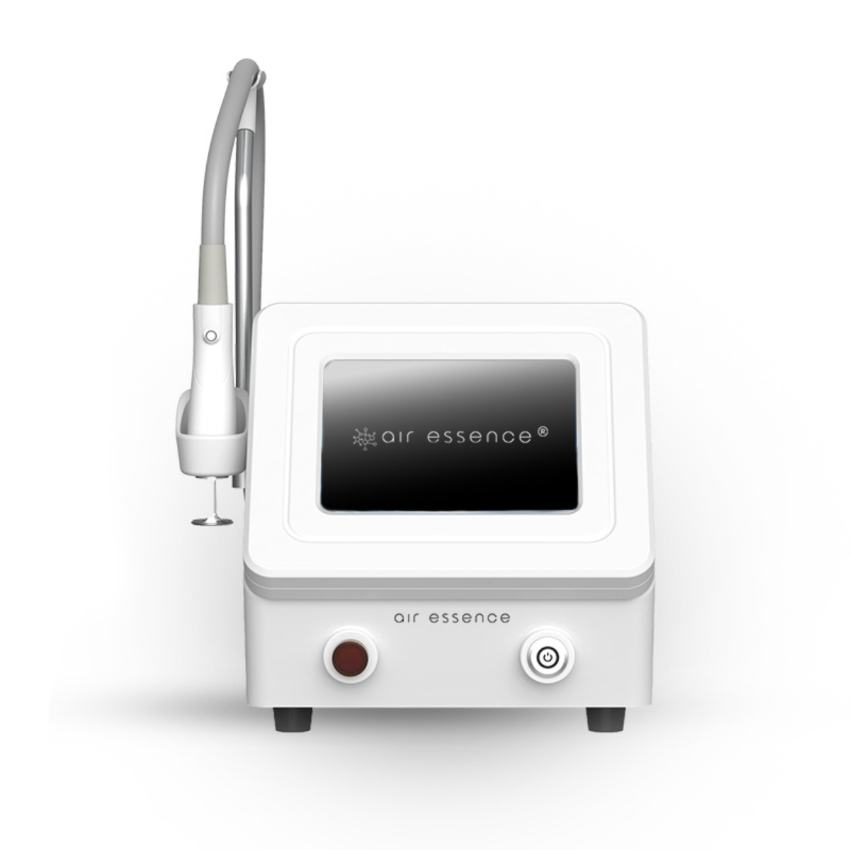 Laser tulowy Aeria Dermaluxe A3 w kompaktowej, białej obudowie z poziomym ekranem dotykowym oraz precyzyjną rękojeścią zabiegową do odmładzania i resurfacingu skóry.