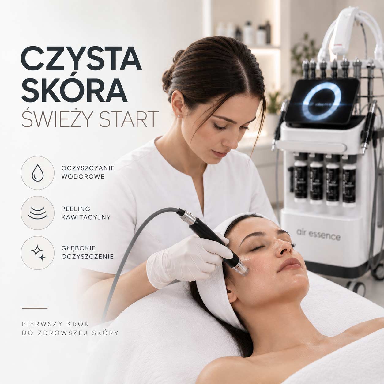 Air Essence™ Hydro Oxygen H2 10w1 oczyszczanie wodorowe i radiofrekwencja RF do profesjonalnej pielęgnacji twarzy - obrazek 2