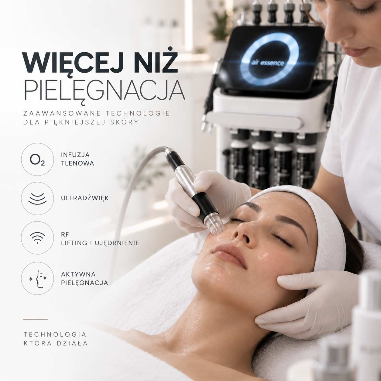 Air Essence™ Hydro Oxygen H2 10w1 oczyszczanie wodorowe i radiofrekwencja RF do profesjonalnej pielęgnacji twarzy - obrazek 4