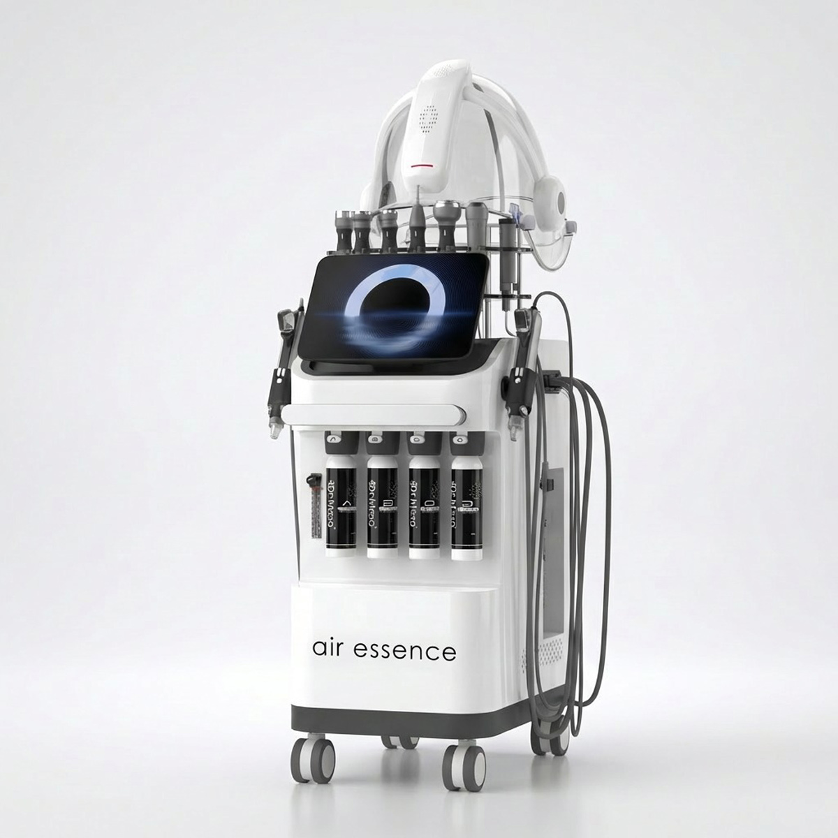 Hydro Oxygen H2 10w1, oczyszczanie wodorowe, hydrodermabrazja, zabieg wodorowy twarzy, terapia tlenowa, maska LED, urządzenie kosmetyczne 10w1, sprzęt do gabinetu kosmetologicznego, profesjonalne urządzenie do twarzy